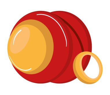 Yay oyuncağı simgesi olan yo izole edilmiş stil