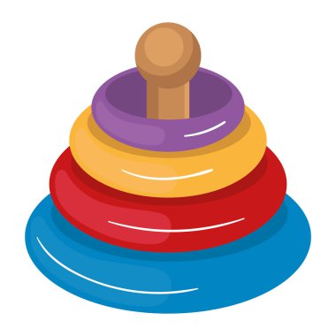 halka istifleyici oyuncak simgesi izole edilmiş biçimi