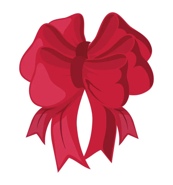 Gift Bow Decoration Icon Isolated — Stock Vector