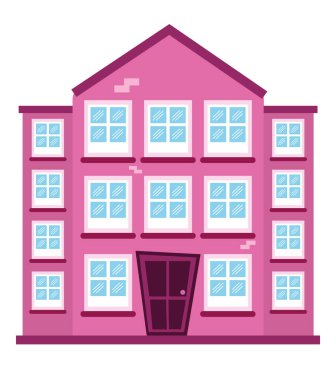 Pembe cephe düz simge biçimi oluşturma