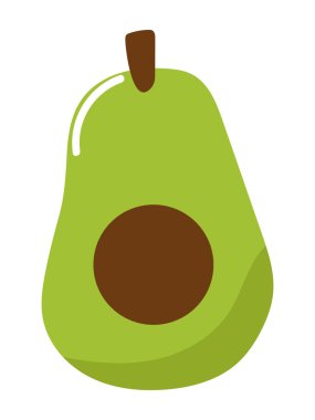 avokado sebze simgesi düz izole