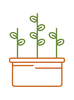 filizlenen bahçe bitkileri ikon doğrusal biçimi