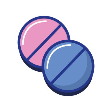 ilaç hapları uyuşturucu yassı simge biçimi