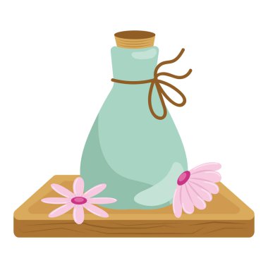 Masaj yağı spa simgesi izole