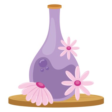Yağ şişesi spa simgesi izole