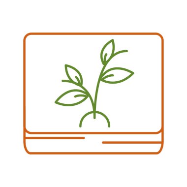 Bahçe bitkisi doğa ikonu doğrusal biçimi