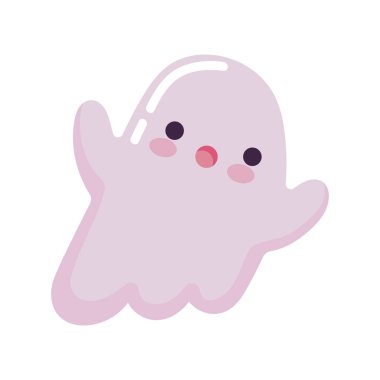 şirin hayalet izole edilmiş beyaz arkaplan simgesi