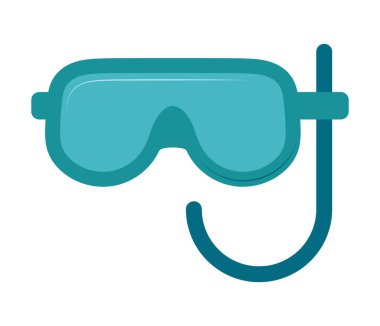 Düz yalıtılmış şnorkel maskesi simgesi