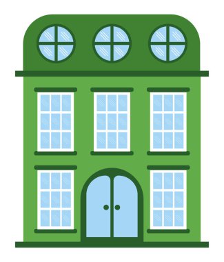 yüksek inşa ön düz simge biçimi