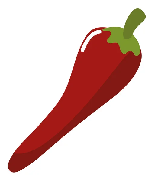 Chilli Paprika Zelenina Ikona Izolované — Stockový vektor