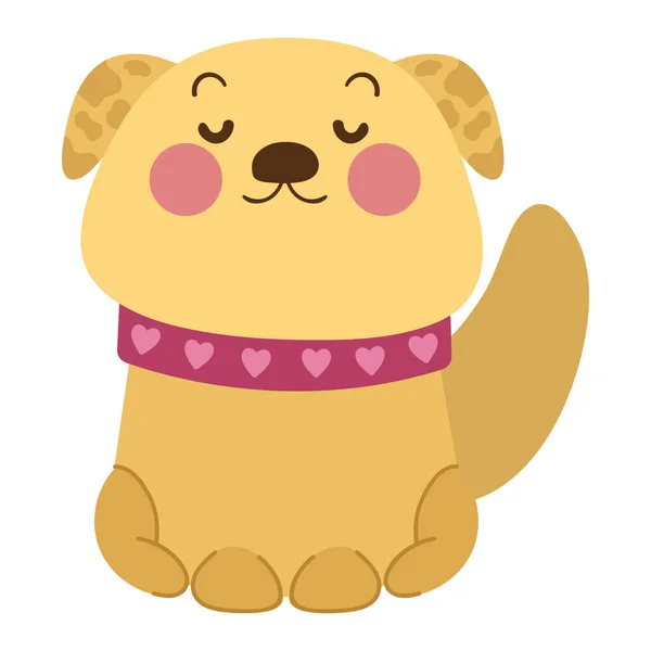 Cute Dog Icon Flat Isolated — Vector de stock