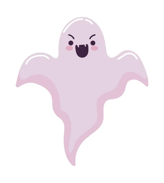 可愛い怖い幽霊のアイコンが孤立 — ストックベクタ