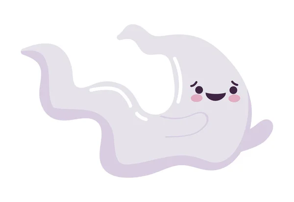 Feliz Lindo Fantasma Icono Aislado — Vector de stock