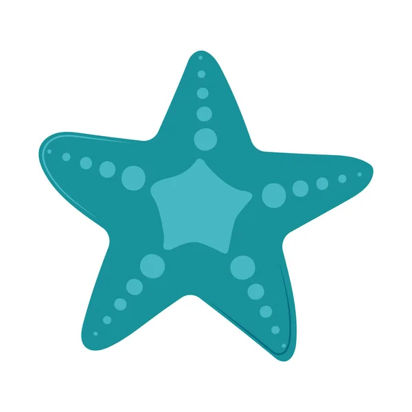 Estrella Mar Vida Marina Icono Plano Aislado — Vector de stock