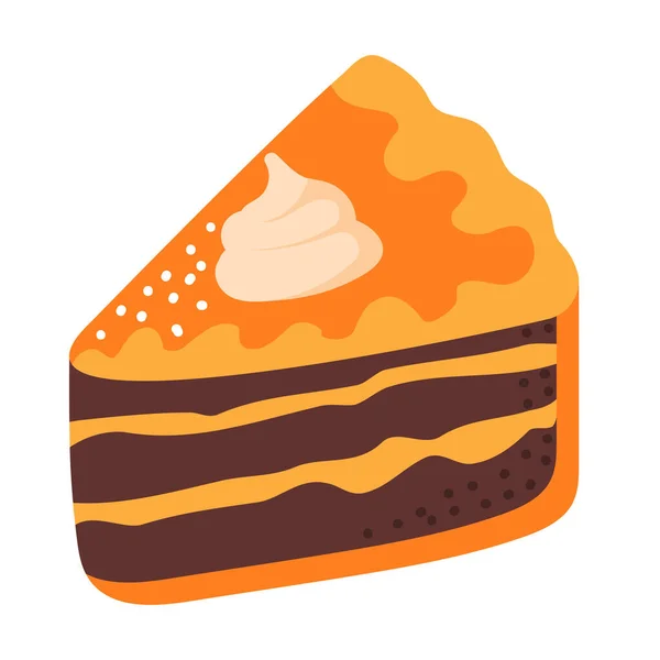 Εικονίδιο Slice Κέικ Απομονωμένο Επίπεδο — Διανυσματικό Αρχείο