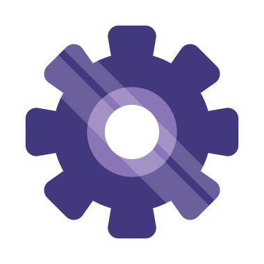 dişli çark simgesi izole edildi