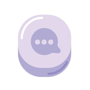 Kabarcık sosyal medya izole edilmiş simge biçimi