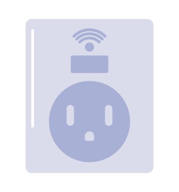 outlet akıllı ev simgesi izole edilmiş biçimi