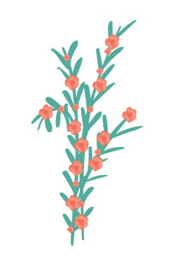 Düz çiçek yaprağı izole edilmiş simge biçimi