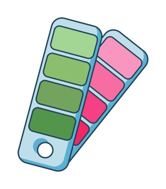 tasarım renk örnekleri simgesi izole edilmiş düz