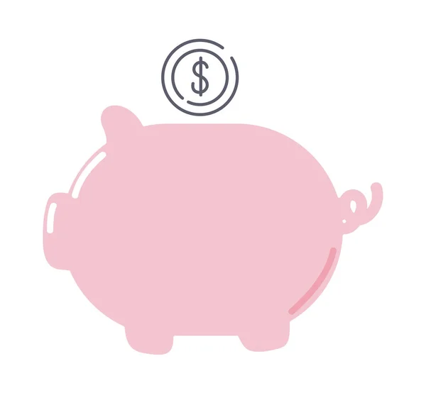 Sparen Und Spendengeld Symbol Isoliert — Stockvektor