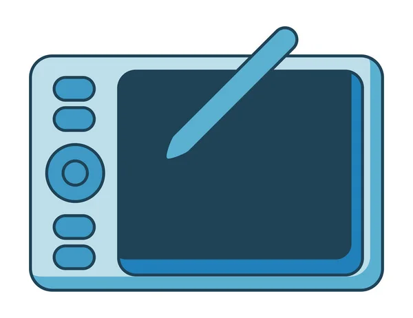 Diseño Tableta Lápiz Icono Aislado — Vector de stock