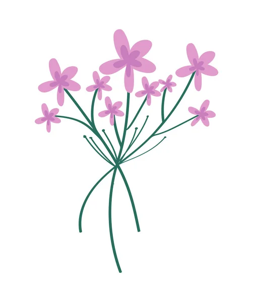 Плоский Квіти Листя Ізольовані Стиль Піктограми — стоковий вектор
