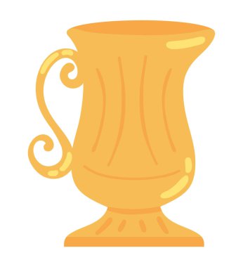 Eski vazo yassı simgesi izole edildi