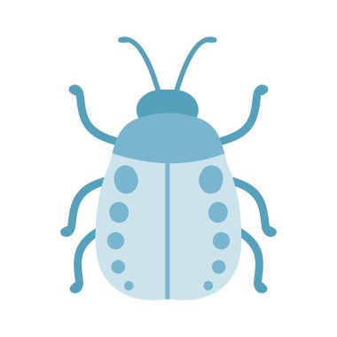 Böcek böceği çizgi film simgesi izole edildi