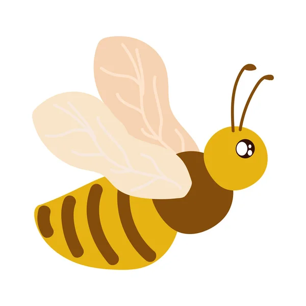 Abeja Insecto Animal Icono Aislado — Vector de stock