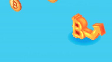 bitcoins crypto para desen animasyonu, 4k video animasyonu