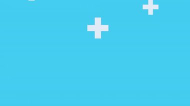 Tıbbi çapraz semboller desen animasyonu, 4k video animasyonu