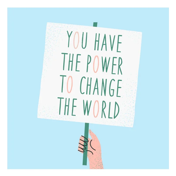 Dünya günü kartpostalı. Kullanıma hazır eko kartpostallı şirin bir mesaj. Dünyayı değiştirecek güce sahipsin..