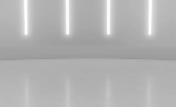 Cena Parede Mínima Futurista Abstrata Com Iluminação Neon Brilhante Vertical — Fotografia de Stock