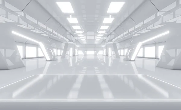Futuristic Empty Stage Modern Future Background Technology Sci Interior Concept — Stock Photo, Image