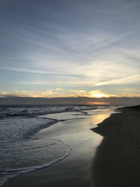 Sunset on the beach of Gran Canaria