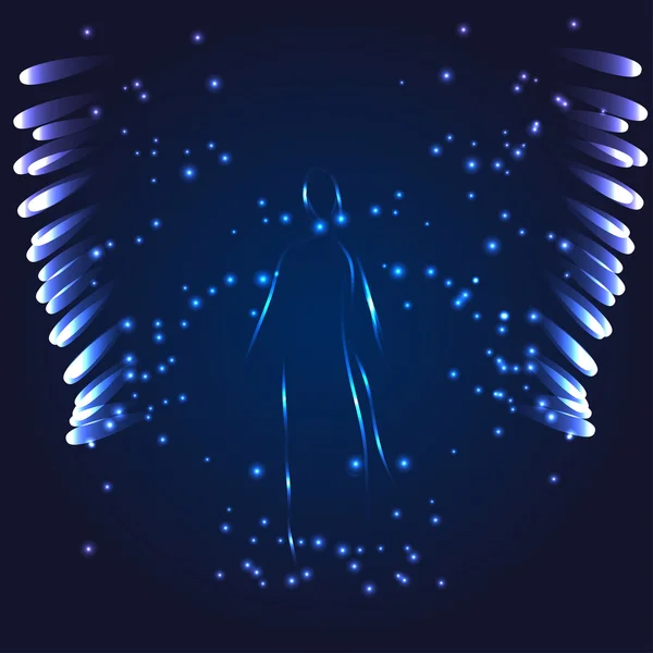 koyu arka plan üzerine fosforlu melek