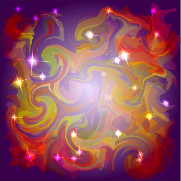 Culorile abstracte ale spațiului fundal cu stele luminoase — Vector de stoc