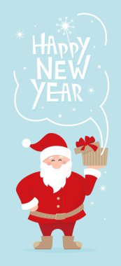 Yılbaşı kartı, santaclaus ve tatil mektupları. Mutlu yıllar..