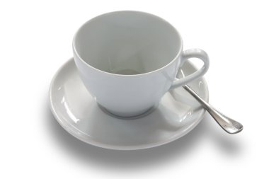 Klasik beyaz seramik kahve fincanı