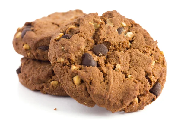 Шоколадная крошка и ореховое печенье — стоковое фото