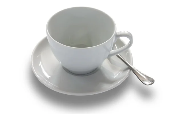 Classic white ceramic coffee cup — Stock Photo, Image