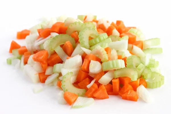 Classic mix of carrots, celery and onion — Stock Photo, Image