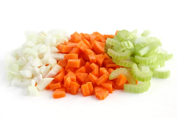 Classic mix of carrots, celery and onion — Stock Photo, Image