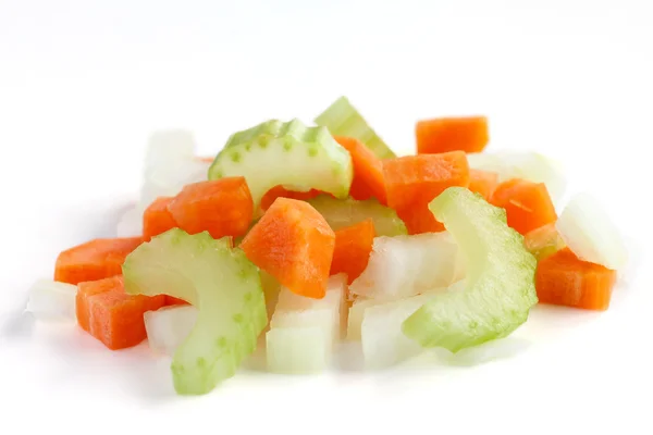 Classic mix of carrots, celery and onion — Stock Photo, Image