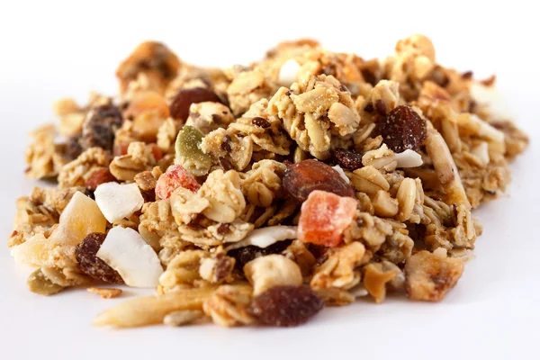 Muesli heap em branco — Fotografia de Stock