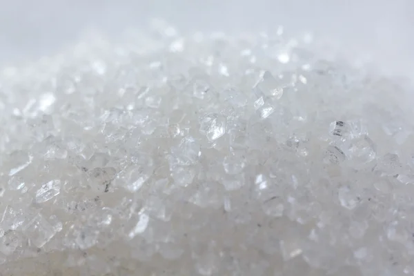 Macro de cristais de açúcar com foco seletivo — Fotografia de Stock