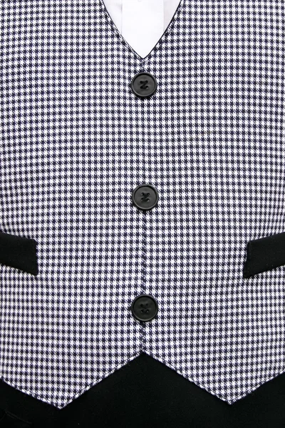 Garçons old fashioned preto e branco colete quadriculado . — Fotografia de Stock