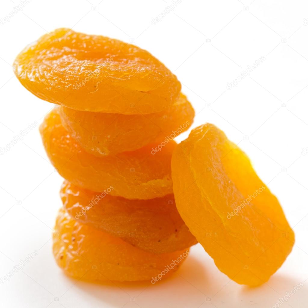 Stack of dried apricots