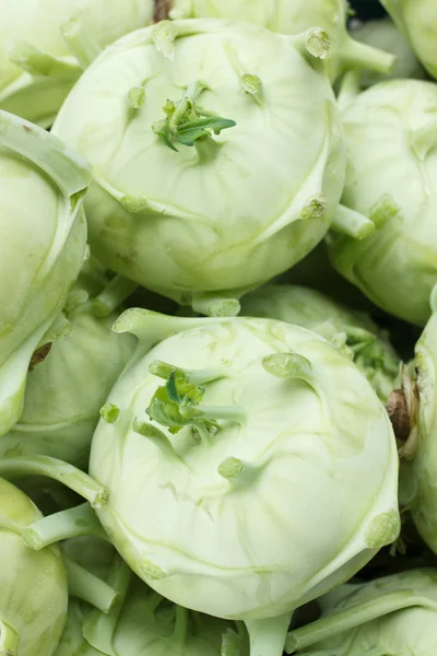 Large kohlrabis or turnips shot from above. — Stock Photo, Image
